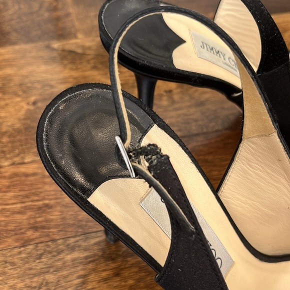 Jimmy Choo nova sandal in black satin - Picture 5 of 6